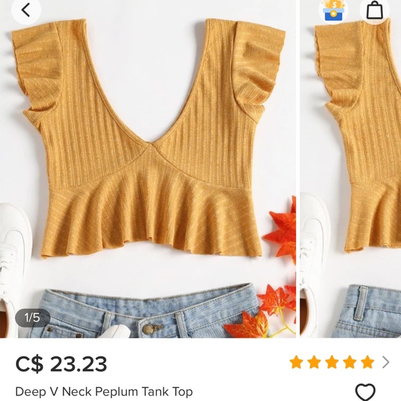 Yellow Crop Top - Picture 3 of 3